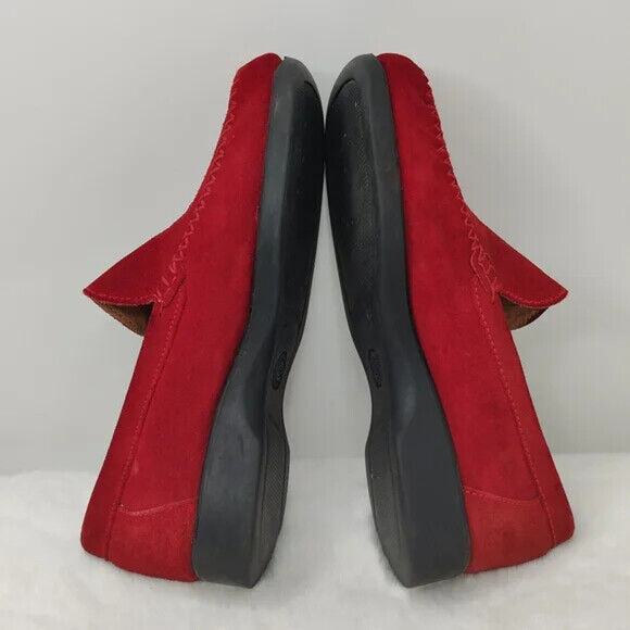 VIntage Red Suede Loafer Loafers sz 8 - Picture 6 of 11